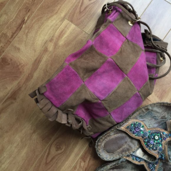 Vintage Spainish Leather Fringe Drawstring Purse - Picture 7 of 8